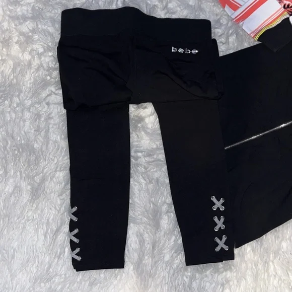 BEBE XS JACKET & LEGGING SET WORN ONCE. - Picture 2 of 5